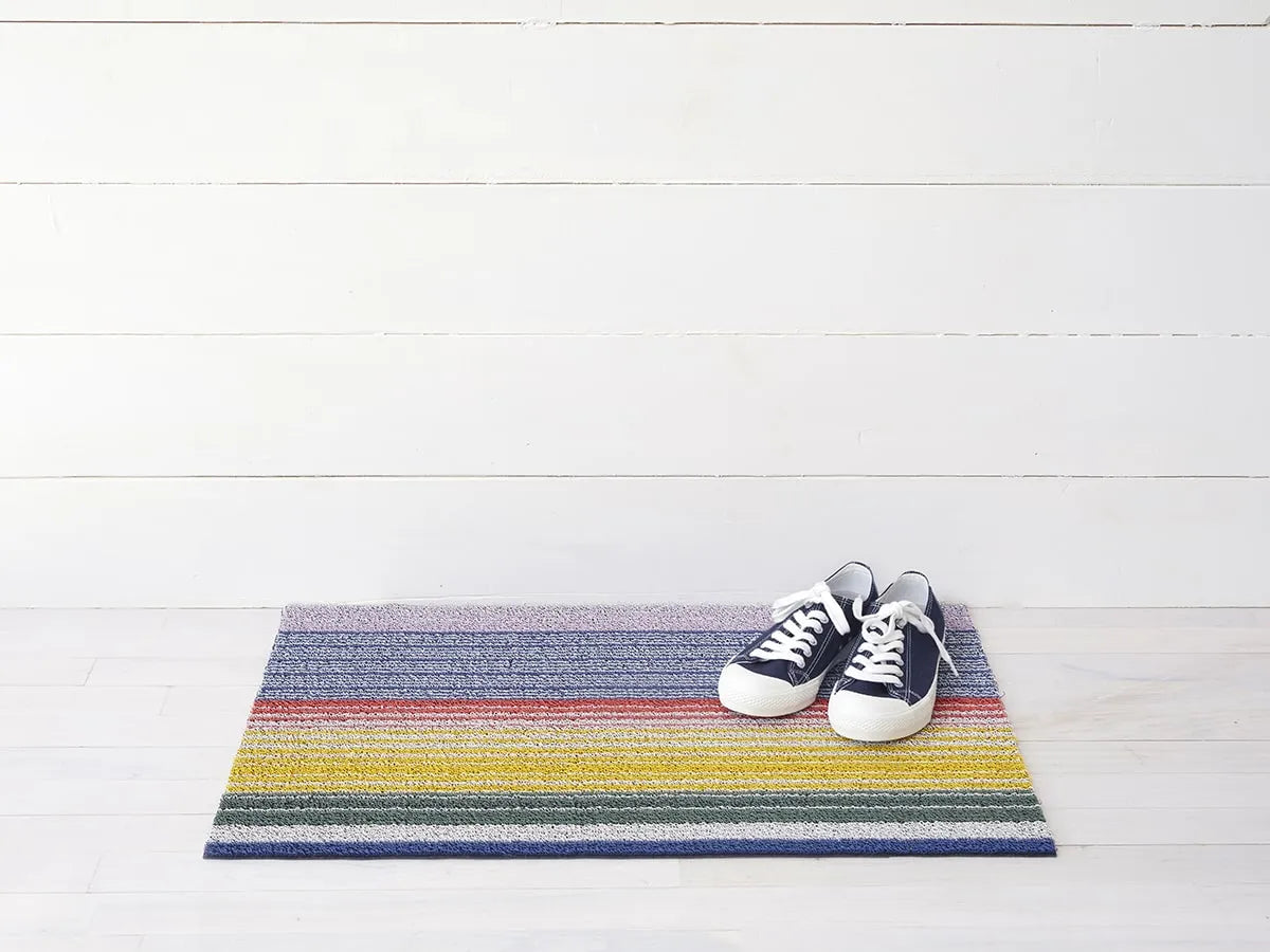 Block Stripe Shag Door Mat by Chilewich at