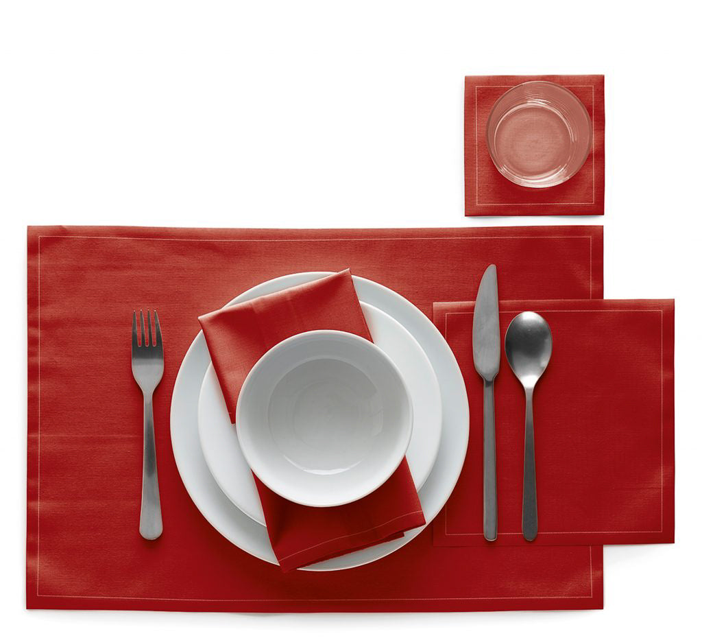 Lipstick Red Cotton Cocktail Napkins, 50 Units per Roll, 4.5″ x 4.5″, Tear-A-Napkin® System