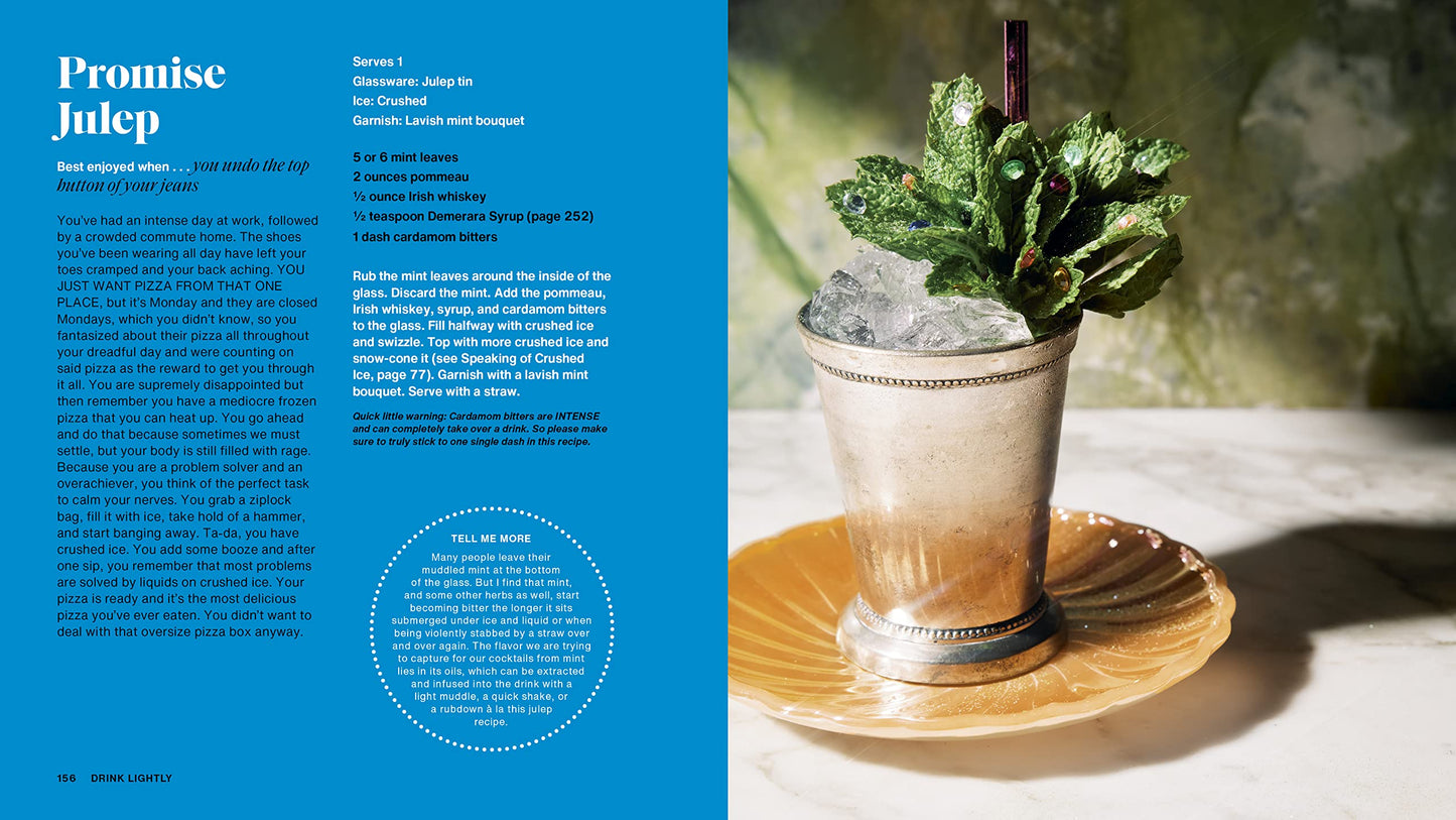 Drink Lightly: A Lighter Take on Serious Cocktails, with 100+ Recipes for Low- and No-Alcohol Drinks: A Cocktail Recipe Book by Natasha David, Hardcover Book