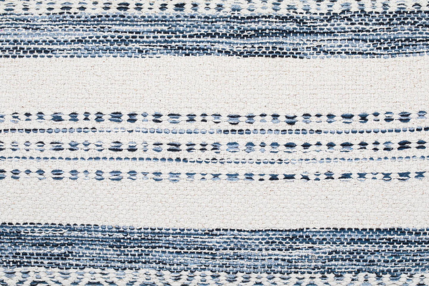 Handwoven Indigo Striped Bench • Local Pickup Only