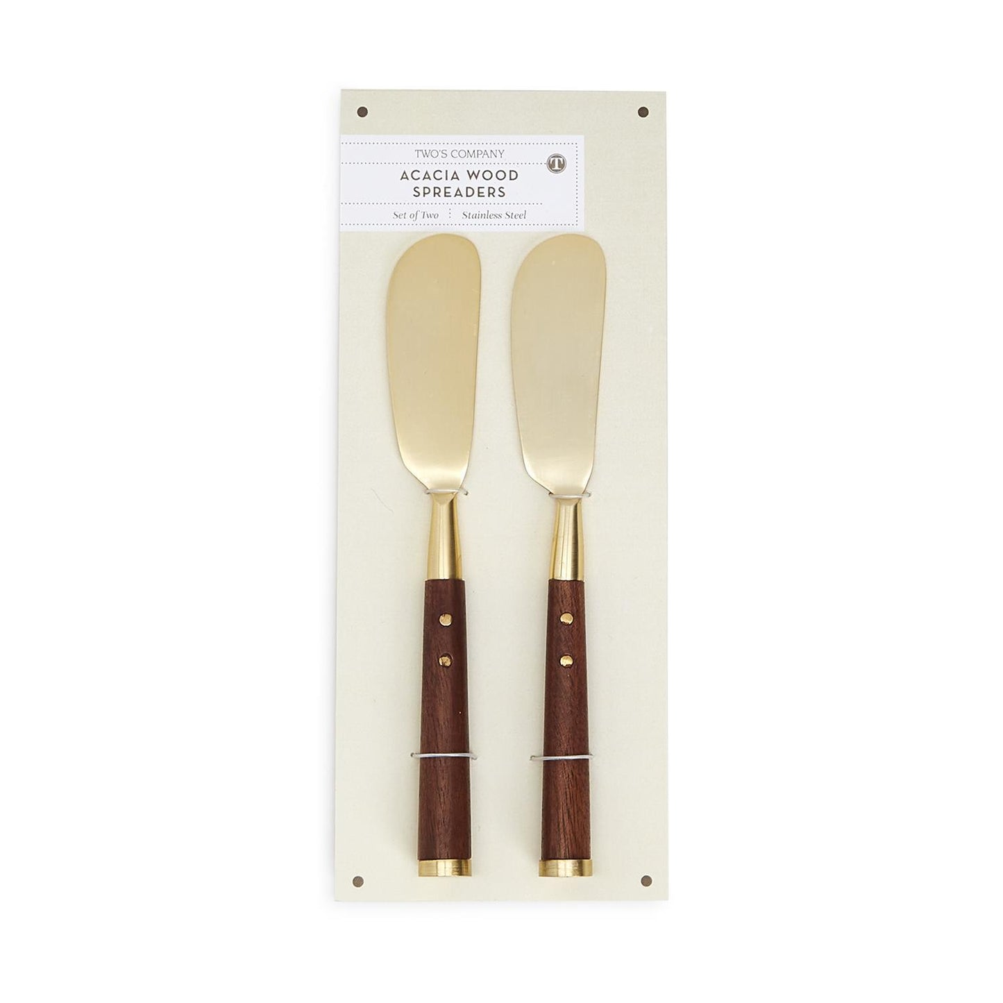 Acacia Wood Spreaders, Set of 2