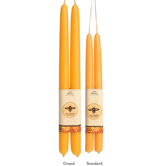 100% Pure Beeswax Taper Candles