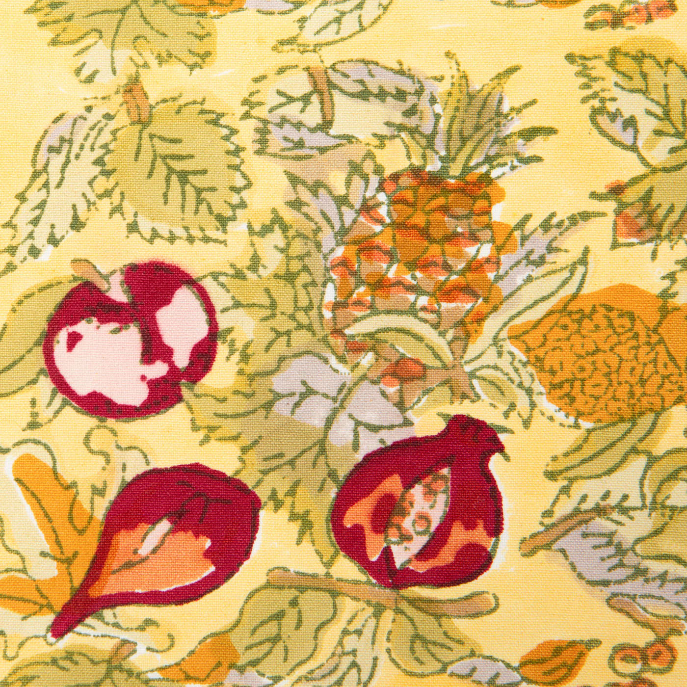 French Tablecloth Tutti Frutti Yellow & Green, 71"x128"