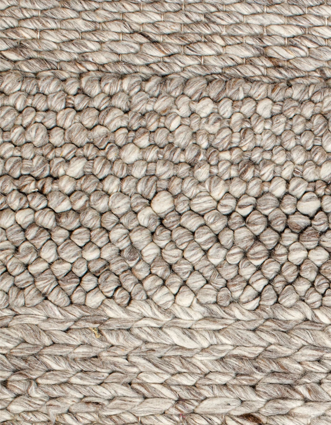 Handwoven Textured Taupe Ottoman Pouf • Local Pickup Only