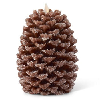 Luminara Premium Flickering Flameless Wax Pinecone Candles