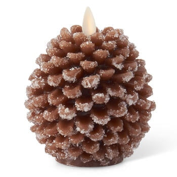 Luminara Premium Flickering Flameless Wax Pinecone Candles