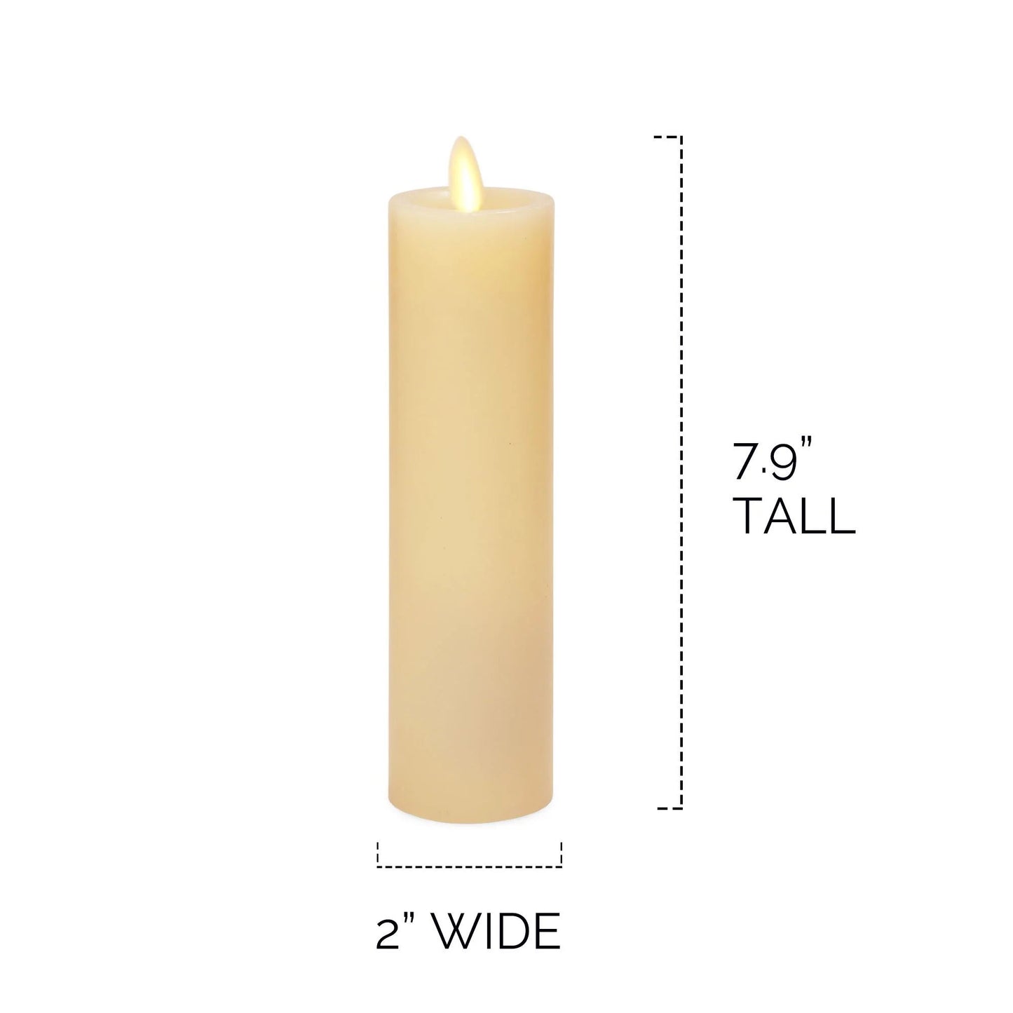 Luminara Premium Flickering Flameless Wax Slim Pillar Candles