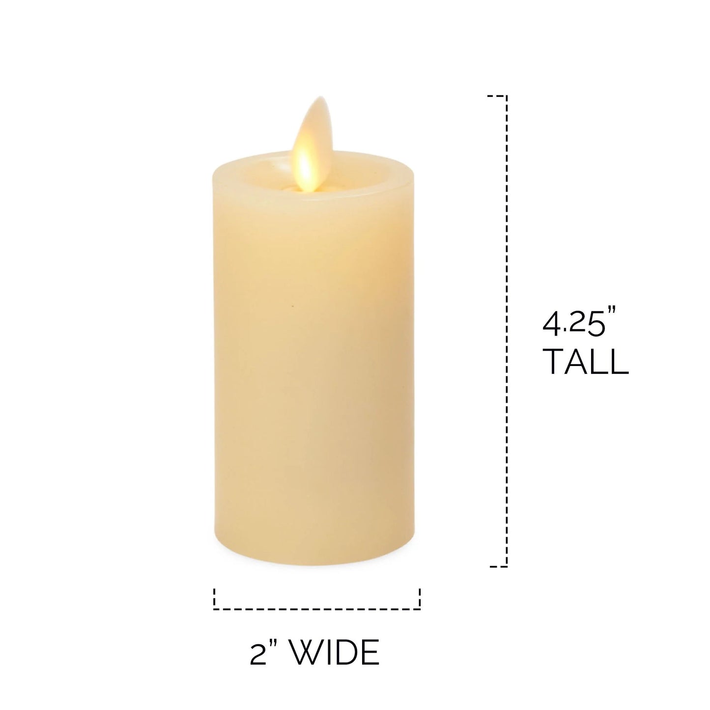 Luminara Premium Flickering Flameless Wax Slim Pillar Candles