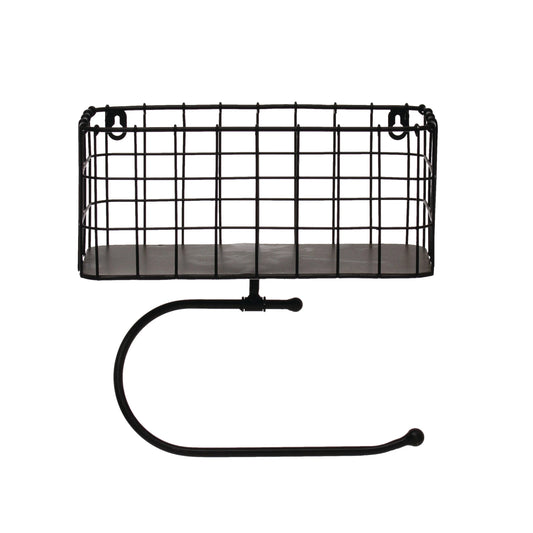 Metal Wall Basket with Tissue Holder