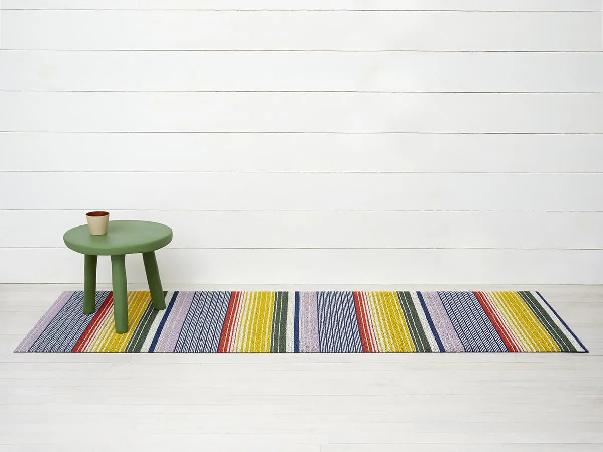 Chilewich Bold Stripe Shag Doormat 18x28 - Multi