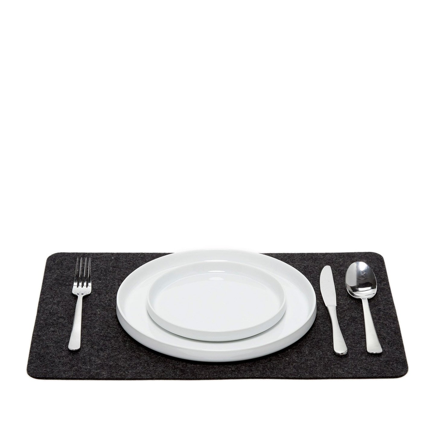 Rectangle Placemat - 100% Merino Wool Felt - Water-Wicking, Stain-Resistant, Absorbent (Charcoal)