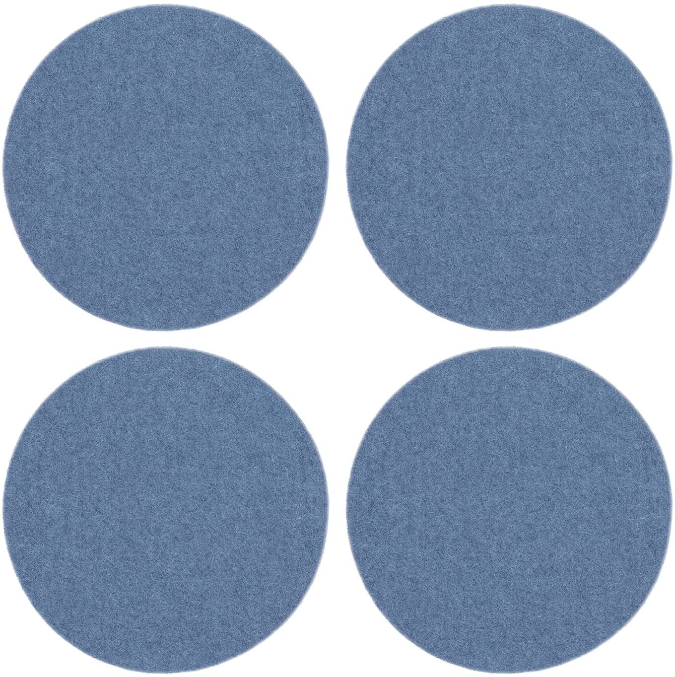 Bierfilzl Round Felt Coasters - Set of 4 - 100% Merino Wool - Water-Wicking, Stain-Resistant, Absorbent