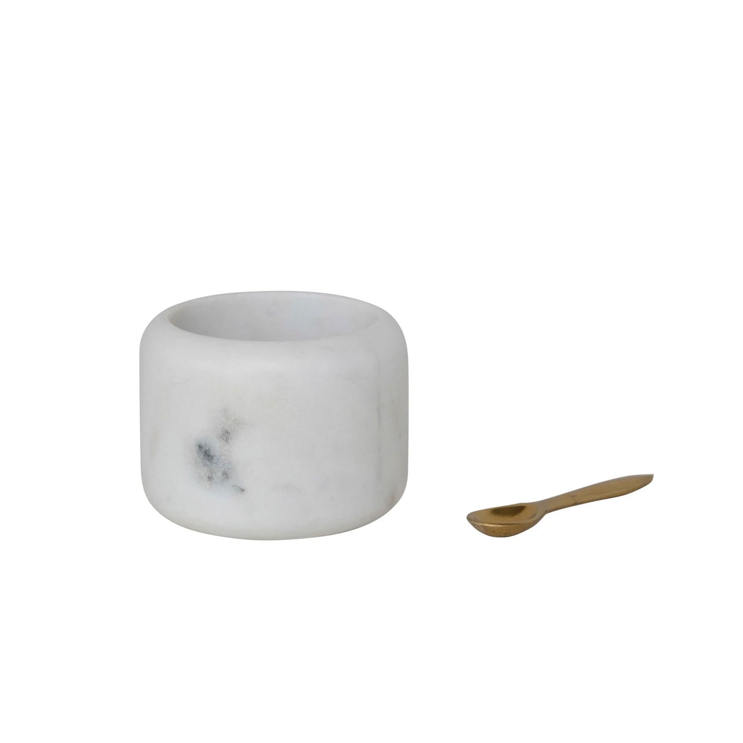 Marble Pinch Pot w/ Brass Spoon